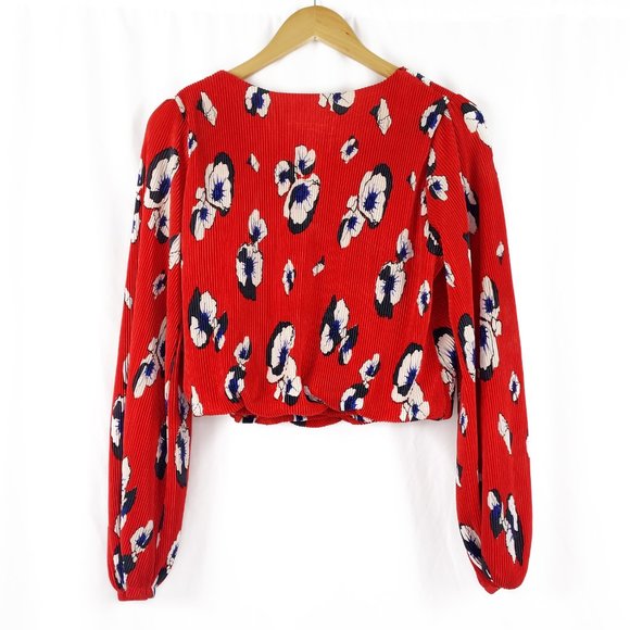 ASTR The Label red floral cropped top, size S - Picture 7 of 8